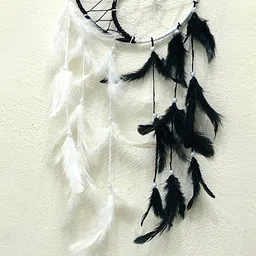 reiki crystal products Wall Hanging Dream Catcher in Evil Eye & Yin Yang Shape for Attract Positive Dreams Protect Sleeping People Children From Bad Dreams and Nightmares Pack of 2 Wool Dream Catcher image 5