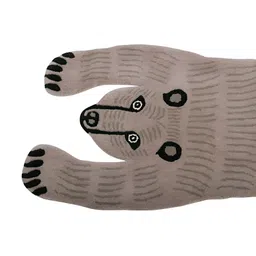 Exotic India Grey & Black Oxford-Tan Bear Wool Yogic Asana Floor Mats image 4