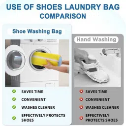 LUZAX Shoe Washing Machine Bag Invisible Zipper Dryer Reusable Cleaner image 4