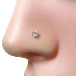 house of common Diamond Silver Nose Stud image 1