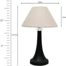 glowhere Modern Metal Table Lamp, Beige Shade, Ideal for Bedroom & Living Room Table Lamp image 3
