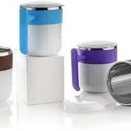 somkala presents a combo pack of 3 coffee mug Stainless Steel, Plastic Coffee Mug image 2