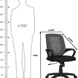 maestro The Rolling Ergonomic Comfort Chairs for Office Use: The Medium Back Chair Fabric Office Conference Chair image 4
