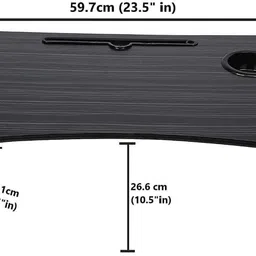 traxo trade Multipurpose Foldable with Cup Holder, Study , Bed Wood Portable Laptop Table image 3