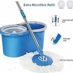 rio port 360° Spin Floor Cleaning Easy Advance Tech Bucket PVC Mop Mop Set image 3