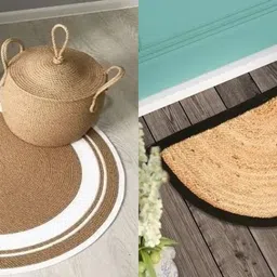 siya textiles 60 cm X 60 Jute Carpet-picture-23