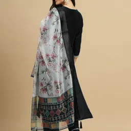 femzie Women Silk Blend Kurta Palazzo Dupatta Set image 2