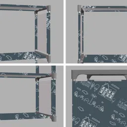 sb07 12 Layer Multipurpose Portable SpaceSaving Cloth/Shoe/Books Shelf Home & Office Metal Open Book Shelf image 5