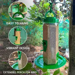 amijivdaya Medium Hexa Bird Feeder. ( Pack Of 2) Window Bird Feeder image 3