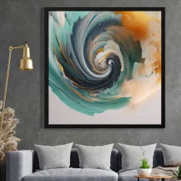 999store Multi Color Round Shape Art Canvas Art Print image 1