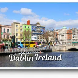 gifteeng Ireland Dublin Acrylic Fridge Magnet | 2x3 Inch | 4mm Thick Glossy Finish Print Fridge Magnet Pack of 1-picture-23