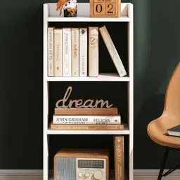 embell 4 Tier Wooden Book Shelf | Books Rack Wooden for Study Room & Bedroom Engineered Wood Open Book Shelf image 5