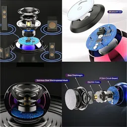 septech Speaker M4 Mini Bluetooth Speaker 4D Extra Bass with Google Assistant Smart Speaker image 3