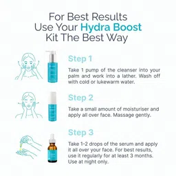 skinkraft Hydra Boost Kit, Face Wash + Moisturiser + Face Serum - Pack Of 3 image 3