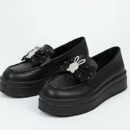 styllofy Black Loafers For Women-picture-14