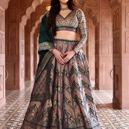 purvaja Printed Semi Stitched Lehenga Choli-picture-14