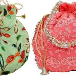athizay Girls Green, Pink Potli-picture-14
