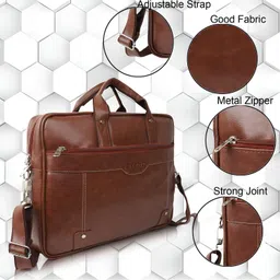 deoxo Men Tan Messenger Bag image 4