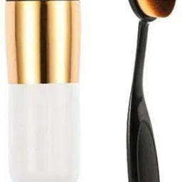 lusty soul COMBO OF WHITE FOUNDATION BRUSH WITH OVAL BRUSH AND MIXXING PALETTE image 5