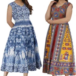 houseofcommon Women Fit and Flare Multicolor Midi/Calf Length Dress-picture-19
