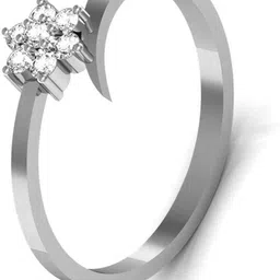 avsar Gold and Cubic Zirconia Stone nagpur Ring AVR062WBR 14kt White Gold ring image 4