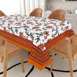 happykraft Cotton 6 Seater Printed Table Cover image 1