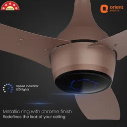 orient electric AEON BLDC TANGERINE BROWN VC FAN WITH REMOTE with 5 Year Warranty BLDC Motor with Remote 1200 mm Ceiling Fan image 4