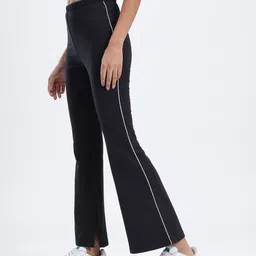 glitchez Women Solid Black Track Pants image 3
