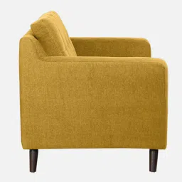 casacraft from pepperfry Amanda Fabric 2 Seater Sofa In Camel Yellow Colour image 5