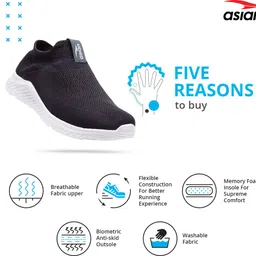 asian Moonwalk-01 Navy Sports,Walking,Gym,Casual Slipon,Stylish Walking Shoes For Men image 3