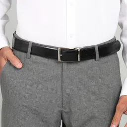 woodland Men Formal Black Genuine Leather Reversible Belt image 2