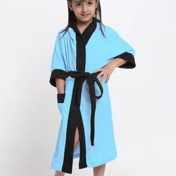 Ocean Blue & Black XL Bath Robe-image-15