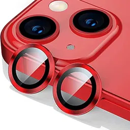 CHICCASA Back Camera Lens Ring Guard Protector for Apple iPhone 13 Red, Apple iPhone 13 Mini Red-picture-10