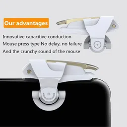 HOJI Gaming Trigger for PUBG/BGMI L1R1 Fire Button Game Controller for iOS Android Joystick image 4