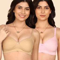 komli Pack of 2 Women T-Shirt Lightly Padded Bra-picture-15