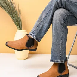 The Roadster Lifestyle Co Men Hiking Trekking Chelsea Boots-image-40