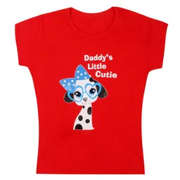 carelove CAREPLUS Girls Pack Of 3 Typography Printed Cotton T-Shirts image 2