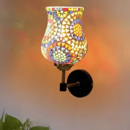 new era Antique Gold Wall Lamp with Mosaic Glass-picture-29