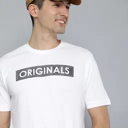 HERE&NOW Men White & Grey Typography Printed Pure Cotton T-shirt-picture-18