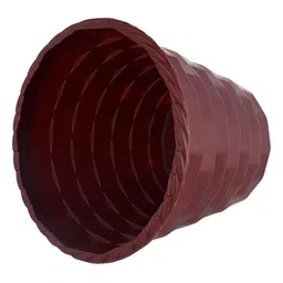 Kuber Industries Maroon 3 Pieces Brick Patterned Planters image 4