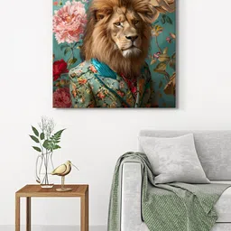 999Store Brown & Blue Canvas Birds and Animals Wall Paintings-image-40