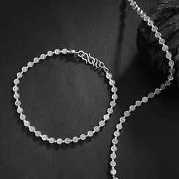 Priyaasi Set of 2 Oxidized Silver-Plated Handcrafted Anklets-picture-37