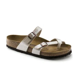 Birkenstock Women Off-White Solid Mayari Regular Width Flats-picture-11