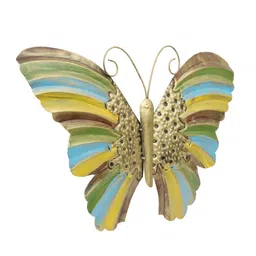 vedas Iron Butterfly Multicolour Animals and Birds Wall Art image 3