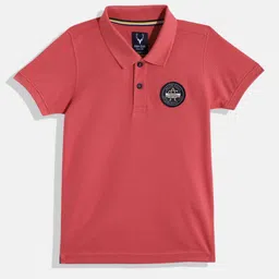 Allen Solly Junior Boys Pure Cotton Polo Collar Applique T-shirt-picture-23