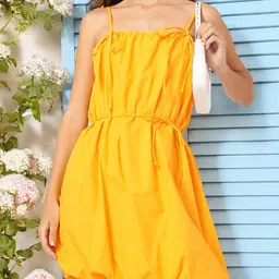 DressBerry Beachy Range Strappy Bow-Detail Mini Balloon Dress with Belt-picture-41
