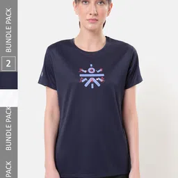 CULT Women Pack of 2 Printed Moisture Wicking Play Performance T-shirts-picture-24