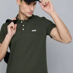 HRX by Hrithik Roshan Men Lifestyle Polo Collar T-shirt-picture-37