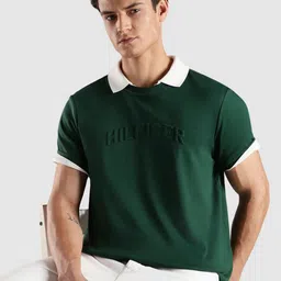 Tommy Hilfiger Europe Men Brand Logo Printed Polo Collar T-shirt-picture-51