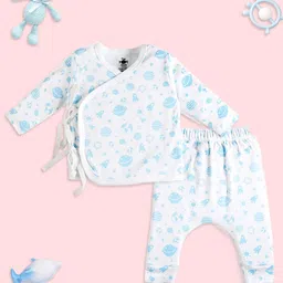 The Mom Store Infants Conversational Printed Pure Cotton T-shirt & Trousers-picture-24